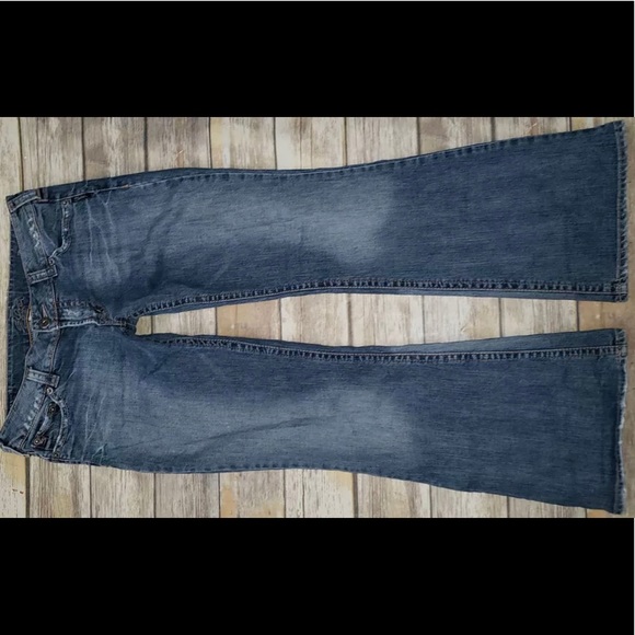 Women’s SILVER Aiko Distressed Bootcut Jeans SZ 31 - Picture 1 of 4